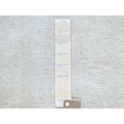 Overdyed & Vintage Wool Hand Knotted Rug Ivory No Border 2.1X5.9 -O0232
