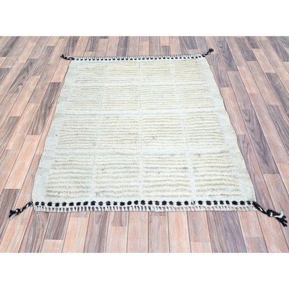 Tribal & Geometric Wool Hand Knotted Rug Ivory Ivory 1.8X2.0 -O0248
