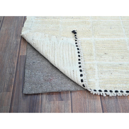 Tribal & Geometric Wool Hand Knotted Rug Ivory Ivory 1.8X2.0 -O0248