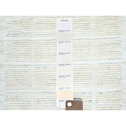 Tribal & Geometric Wool Hand Knotted Rug Ivory Ivory 1.8X2.0 -O0248