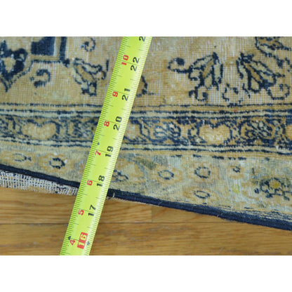 Persian Wool Hand Knotted Rug Blue Beige 9.5X14.0 -O025861