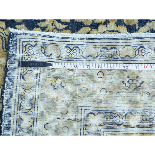 Persian Wool Hand Knotted Rug Blue Beige 9.5X14.0 -O025861
