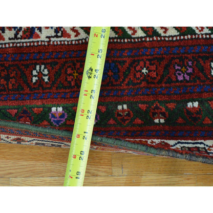 Persian Wool Hand Knotted Rug Blue Ivory 3.2X13.10 -O026171