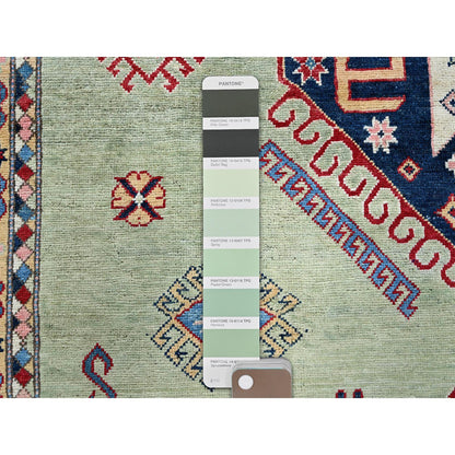 Kazak Wool Hand Knotted Rug Green 8.0x10.4 -O0301