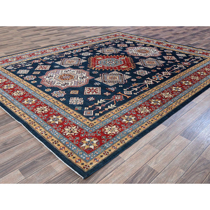 Kazak Wool Hand Knotted Rug Blue 8.0x9.10 -O0303