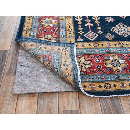Kazak Wool Hand Knotted Rug Blue 8.1x9.8 -O0304