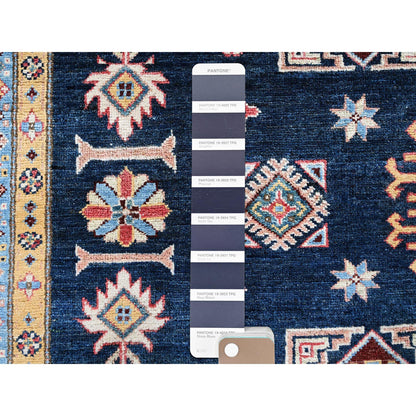Kazak Wool Hand Knotted Rug Blue 8.1x9.8 -O0304
