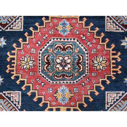 Kazak Wool Hand Knotted Rug Blue 8.1x9.8 -O0304