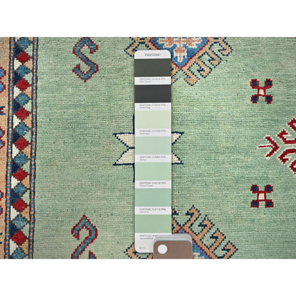 Kazak Wool Hand Knotted Rug Green 8.4x9.7 -O0306
