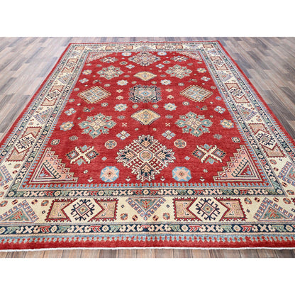 Kazak Wool Hand Knotted Rug Red 7.10x9.9 -O0310
