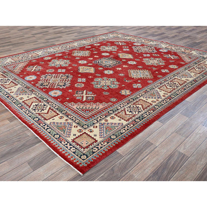 Kazak Wool Hand Knotted Rug Red 7.10x9.9 -O0310