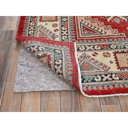 Kazak Wool Hand Knotted Rug Red 7.10x9.9 -O0310