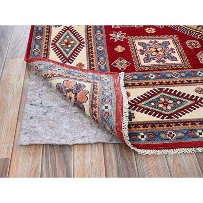 Kazak Wool Hand Knotted Rug Red 5.11x8.10 -O0315