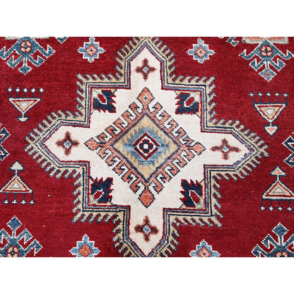 Kazak Wool Hand Knotted Rug Red 5.11x8.10 -O0315
