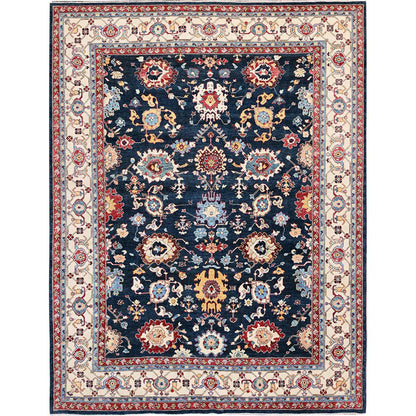 Heriz Wool Hand Knotted Rug Blue 9.0x11.7 -O0317