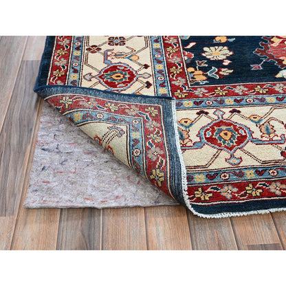 Heriz Wool Hand Knotted Rug Blue 9.0x11.7 -O0317