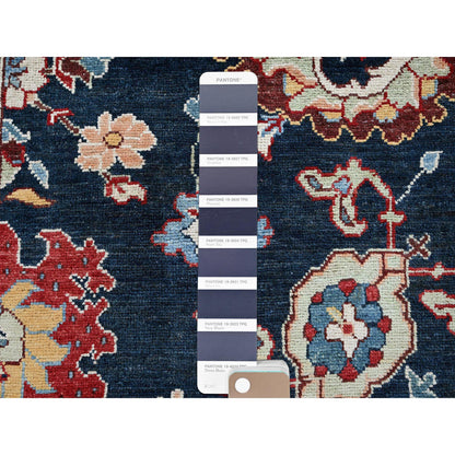 Heriz Wool Hand Knotted Rug Blue 9.0x11.7 -O0317