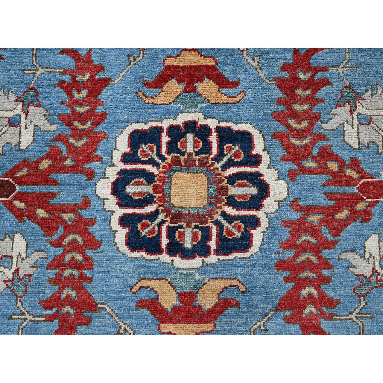 Blue 9'2" x 11'8" Heriz Hand knotted Wool Rug - Sku: O0318