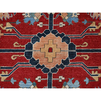 Heriz Wool Hand Knotted Rug Red 8.10x11.11 -O0319