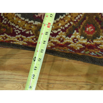 Antique Wool Hand Knotted Rug Red Multicolored 10.10X14.5 -O032021