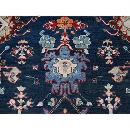 Kazak Wool Hand Knotted Rug Blue 8.10x11.9 -O0320