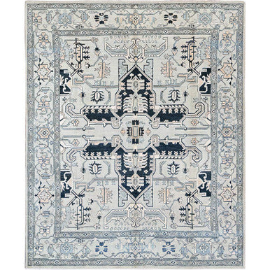 Heriz Wool Hand Knotted Rug Grey 8.0x9.9 -O0321