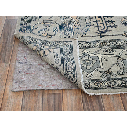 Heriz Wool Hand Knotted Rug Grey 8.0x9.9 -O0321