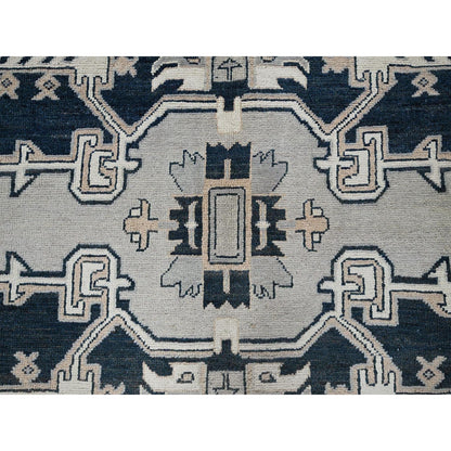 Heriz Wool Hand Knotted Rug Grey 8.0x9.9 -O0321
