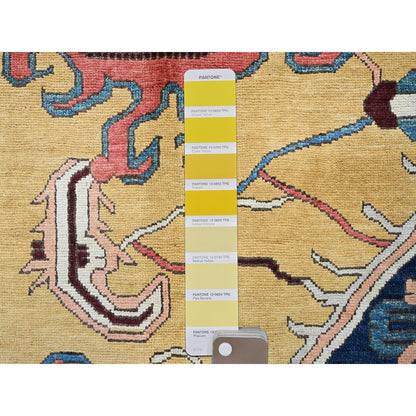 Heriz Wool Hand Knotted Rug Blue 9.0x11.8 -O0322