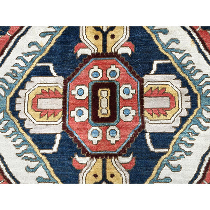 Heriz Wool Hand Knotted Rug Blue 9.11x13.10 -O0323