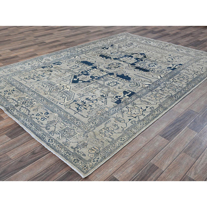 Heriz Wool Hand Knotted Rug Grey 6.0x8.11 -O0324