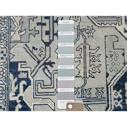 Heriz Wool Hand Knotted Rug Grey 6.0x8.11 -O0324