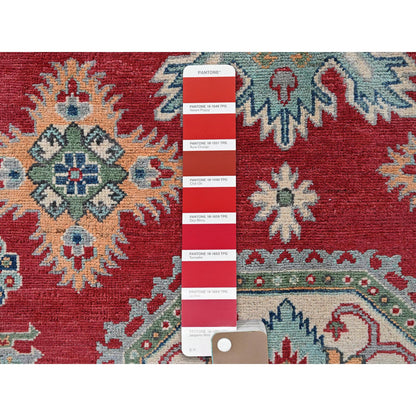 Kazak Wool Hand Knotted Rug Red 4.10x6.10 -O0325