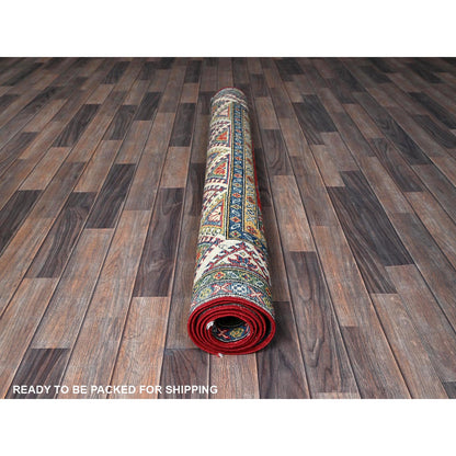 Kazak Wool Hand Knotted Rug Red 4.10x6.6 -O0326