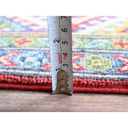Kazak Wool Hand Knotted Rug Red 4.10x6.6 -O0326