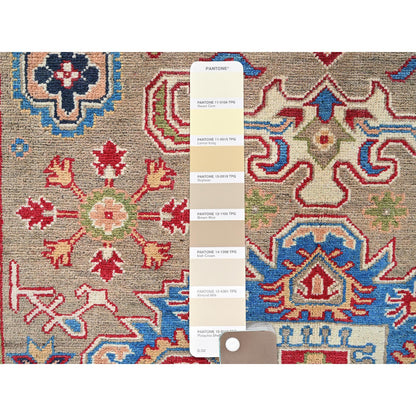 Kazak Wool Hand Knotted Rug Brown 4.11x6.9 -O0329