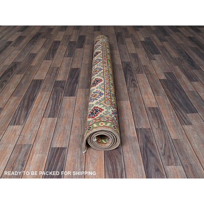 Kazak Wool Hand Knotted Rug Brown 4.11x6.9 -O0329