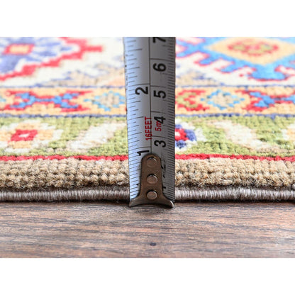 Kazak Wool Hand Knotted Rug Brown 4.11x6.9 -O0329