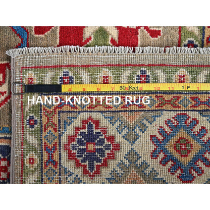 Kazak Wool Hand Knotted Rug Brown 4.11x6.9 -O0329
