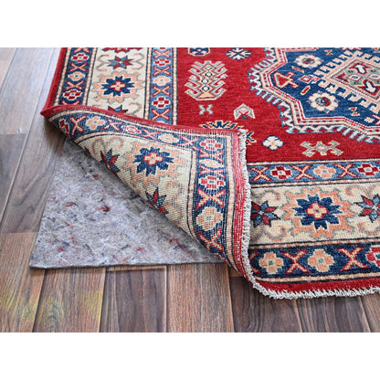 Kazak Wool Hand Knotted Rug Red 4.10x7.0 -O0330