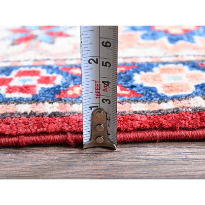 Kazak Wool Hand Knotted Rug Red 4.10x7.0 -O0330