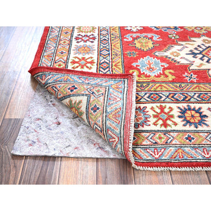 Kazak Wool Hand Knotted Rug Red 4.10x6.11 -O0333