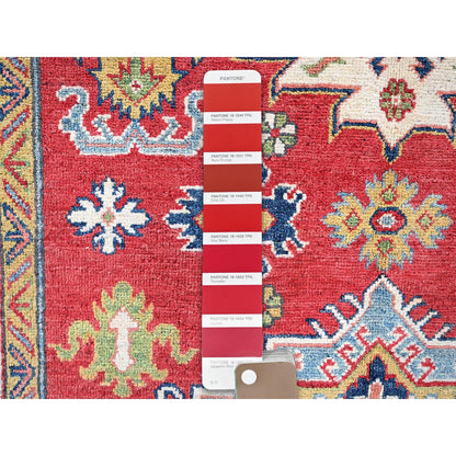 Kazak Wool Hand Knotted Rug Red 4.10x6.11 -O0333