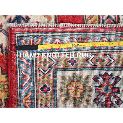 Kazak Wool Hand Knotted Rug Red 4.10x6.11 -O0333