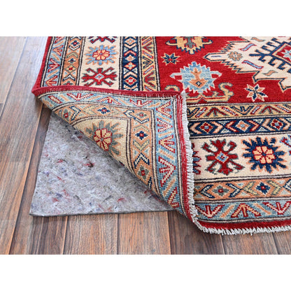 Kazak Wool Hand Knotted Rug Red 4.9x7.1 -O0335