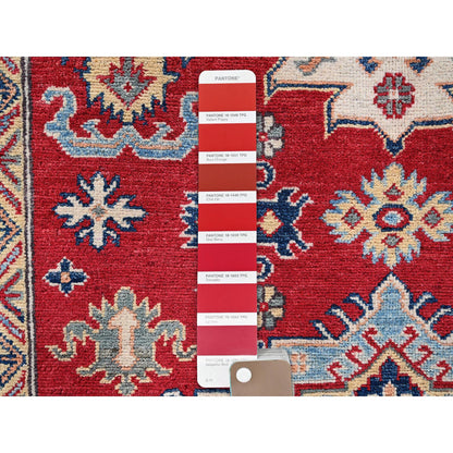 Kazak Wool Hand Knotted Rug Red 4.9x7.1 -O0335