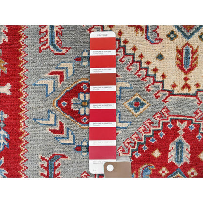 Kazak Wool Hand Knotted Rug Grey 5.1x6.11 -O0337