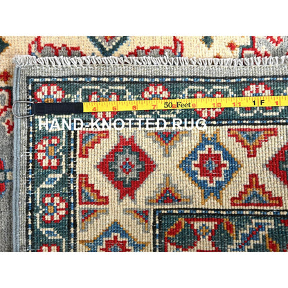 Kazak Wool Hand Knotted Rug Grey 5.1x6.11 -O0337