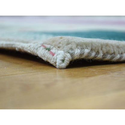Modern and Contemporary Wool Hand Knotted Rug Ivory Ivory 9.10X13.3 -O034061