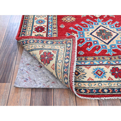 Kazak Wool Hand Knotted Rug Red 3.5x5.0 -O0340